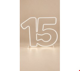 Número em Led - 15 Luz Branco Frio 