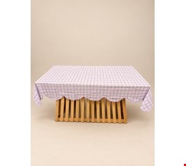 Toalha de Mesa Quadriculada Lilás