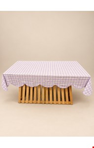 Toalha de Mesa Quadriculada Lilás