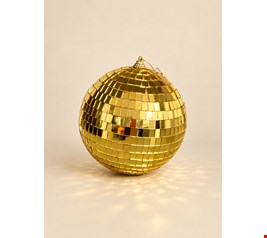Globo Espelhado Dourado 12cmD Com Detalhe Globo Espelhado Dourado 12cmD Com Detalhe