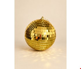 Globo Espelhado Dourado 12cmD Com Detalhe Globo Espelhado Dourado 12cmD Com Detalhe