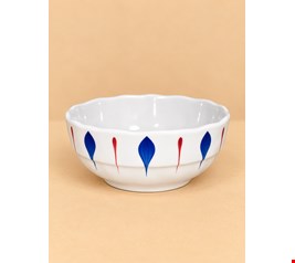 Tigela Bordas Florais Azul 15cmL