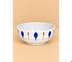 Tigela Bordas Florais Azul 15cmL