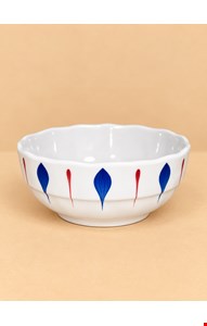 Tigela Bordas Florais Azul 15cmL