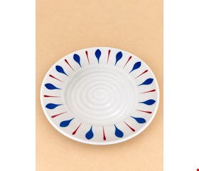 Prato Bordas Florais Azul 23cmL