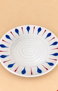Prato Bordas Florais Azul 23cmL