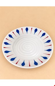 Prato Bordas Florais Azul 23cmL
