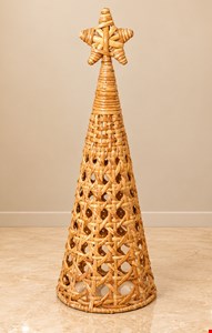 Temático Natal- Árvore de Natal em Palha 46cmA Temático Natal- Árvore de Natal em Palha 46cmA