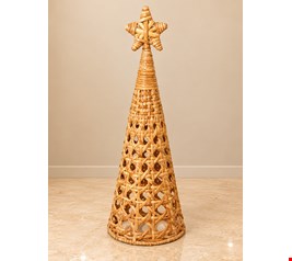 Temático Natal- Árvore de Natal em Palha 46cmA Temático Natal- Árvore de Natal em Palha 46cmA