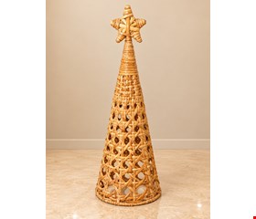 Temático Natal- Árvore de Natal em Palha 46cmA Temático Natal- Árvore de Natal em Palha 46cmA