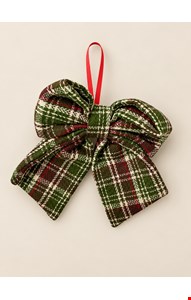 Temático Natal- Laço Xadrez Verde 23cmC Temático Natal- Laço Xadrez Verde 23cmC