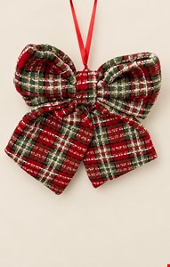 Temático Natal- Laço Xadrez Vermelho 23cmC Temático Natal- Laço Xadrez Vermelho 23cmC