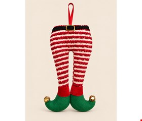 Temático Natal- Calça de Duende Vermelho 18cmL Temático Natal- Calça de Duende Vermelho 18cmL